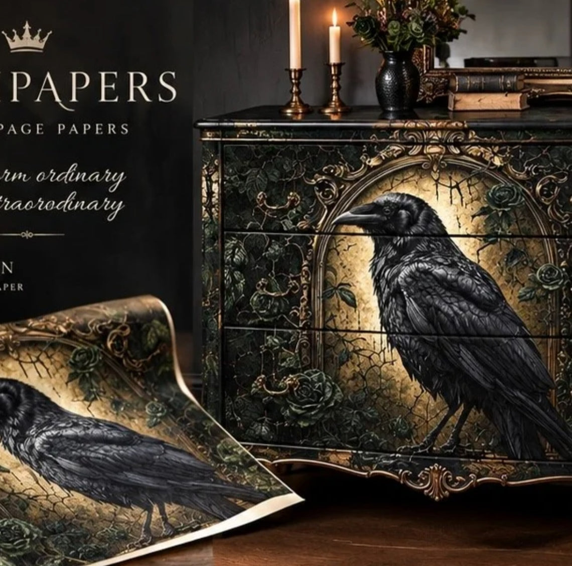 Raven Green Roses