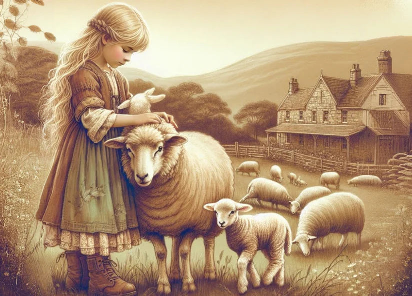 A Girl And Her Flock