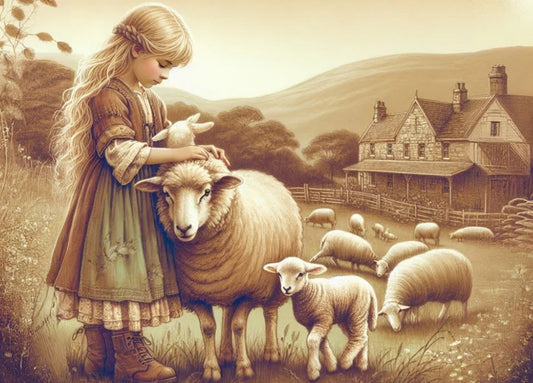 A Girl And Her Flock