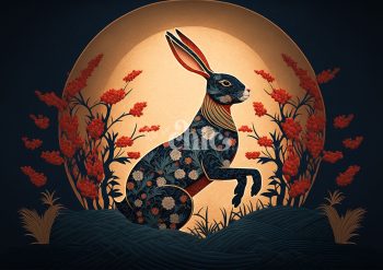 Moonlit Floral Hare (POD)